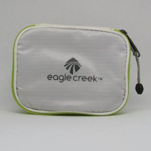 Eagle Creek Pack-It white ripstop nylon mini zippered case 4.75" L x 3" W x 2" H